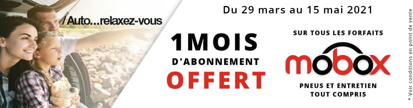 1 MOIS D'ABONNEMENT OFFERT SUR MOBOX !