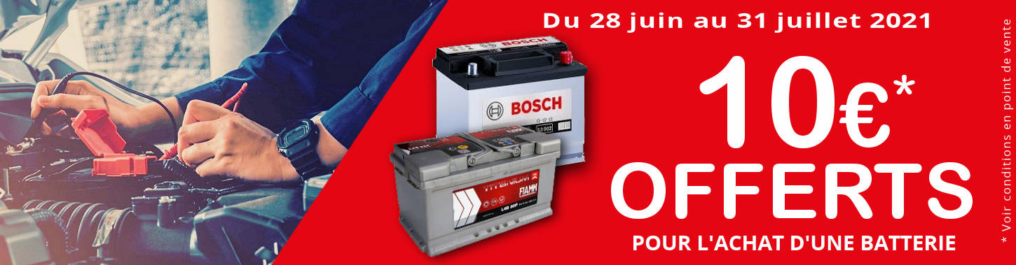 10€ de remise sur votre batterie !